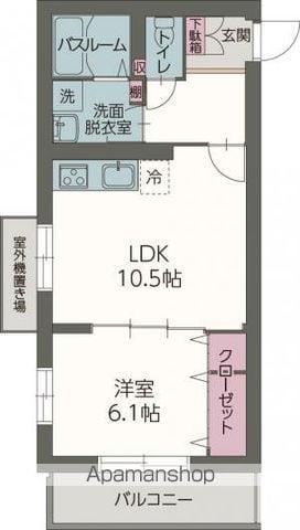 シュール ド コリーヌ(1LDK/3階)の間取り写真