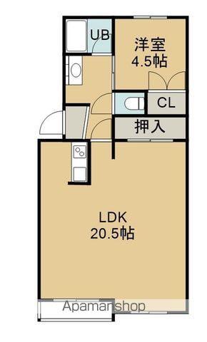 煉瓦台ハイツ(1LDK/1階)の間取り写真