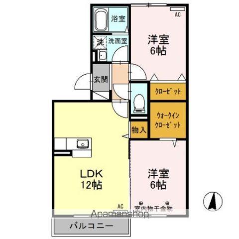 プリモディーネ A/B/C(2LDK/3階)の間取り写真