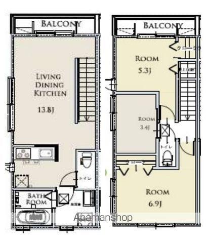 カドチテラス(3LDK/2階)の間取り写真