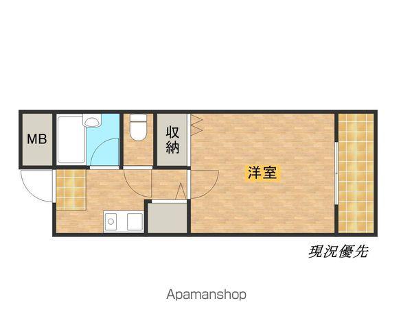 サンハイムHOKYO(1K/1階)の間取り写真