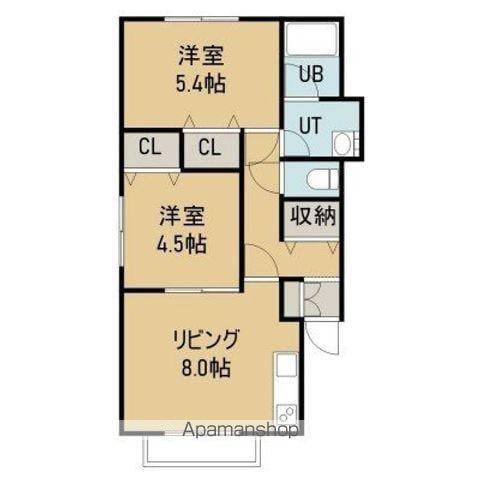 PERRY LAND(2DK/2階)の間取り写真