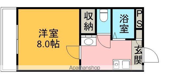 ラポール糸田(1K/3階)の間取り写真