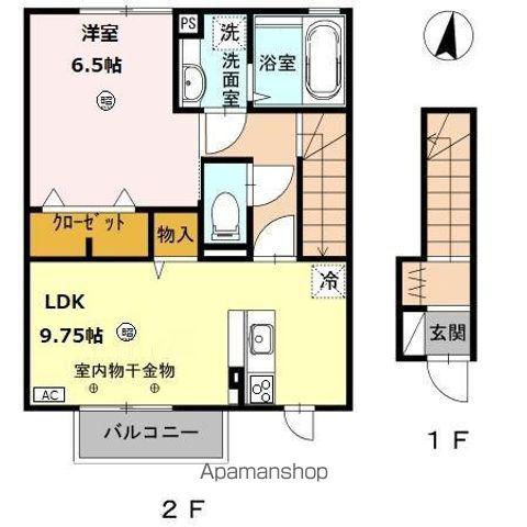 セビアン(1LDK/2階)の間取り写真