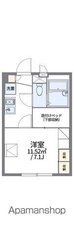 レオパレス谷保第三公園(1K/1階)の間取り写真