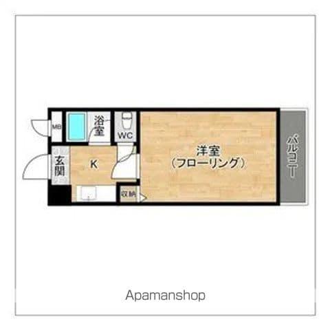 プレアール三苫Ⅱ(1K/2階)の間取り写真