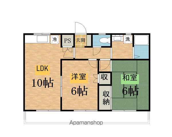 ベルツリーハウス(2DK/1階)の間取り写真