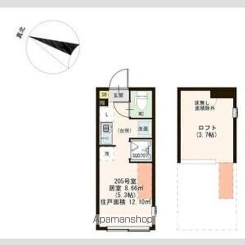 ソレイユテラス東十条(ワンルーム/2階)の間取り写真