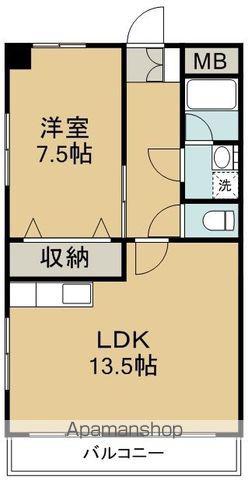 天照レジデンス(1LDK/2階)の間取り写真