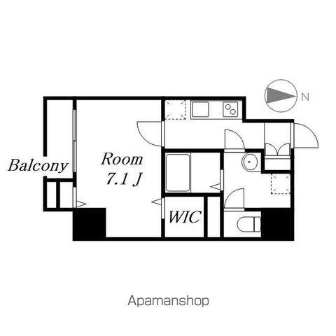 マリーベル栄(1K/2階)の間取り写真