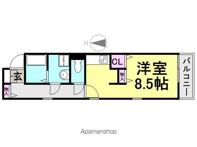 REFINADO(ワンルーム/2階)の間取り写真