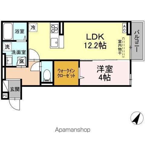 ツィール(1LDK/1階)の間取り写真