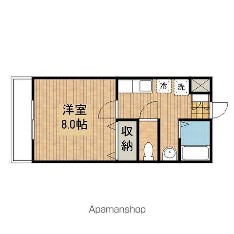 ボアソナードⅤ(1K/3階)の間取り写真