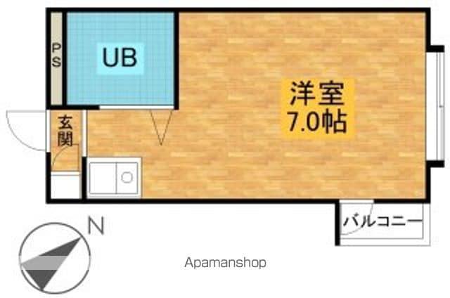 ヴェルナール忠岡(ワンルーム/3階)の間取り写真