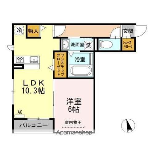 エポラール東別院(1LDK/2階)の間取り写真