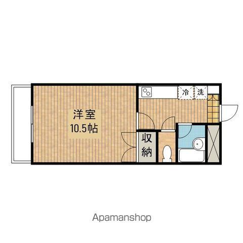 いとう仙(1K/4階)の間取り写真