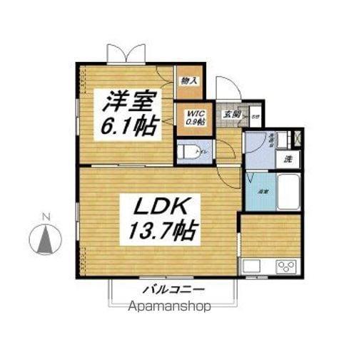 エスポワール(1LDK/2階)の間取り写真