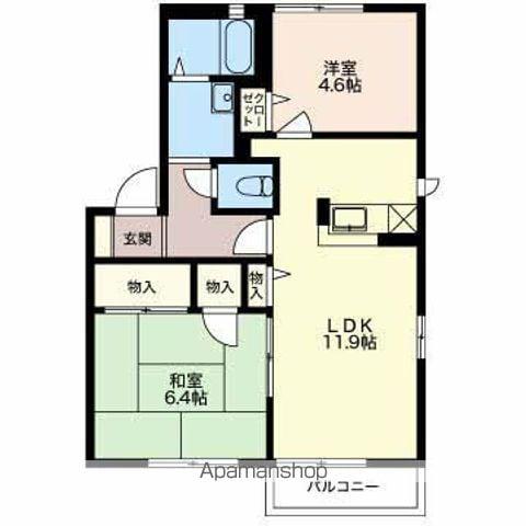 ミレニアムタウン2000(2LDK/2階)の間取り写真