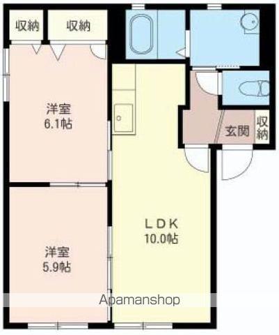 シャーメゾンA(2LDK/1階)の間取り写真