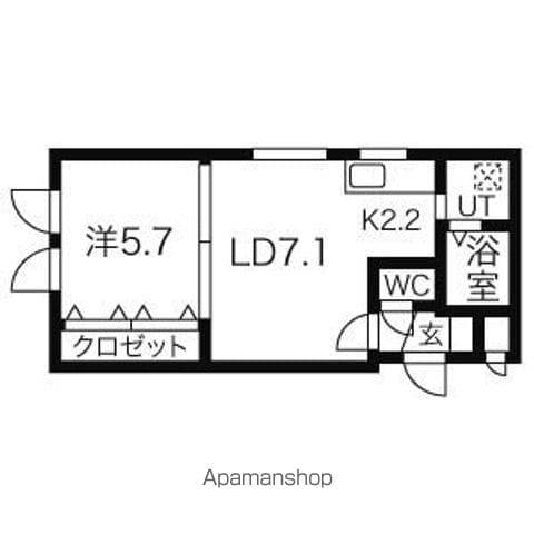 エテルノ白石(1LDK/3階)の間取り写真