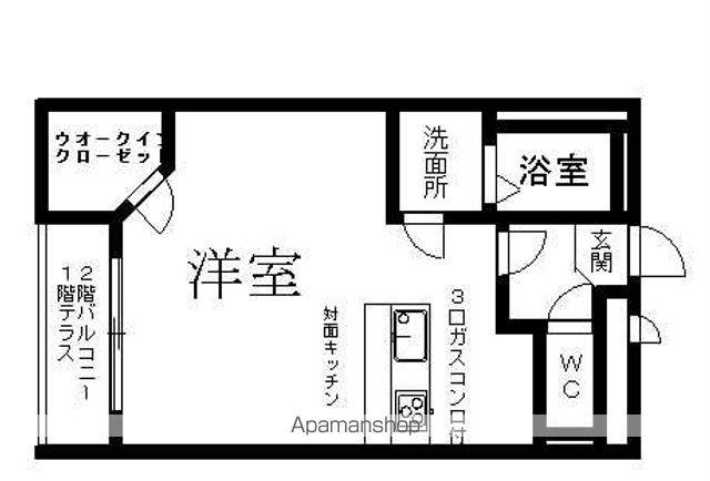 レオパレス秣野原(1K/1階)の間取り写真