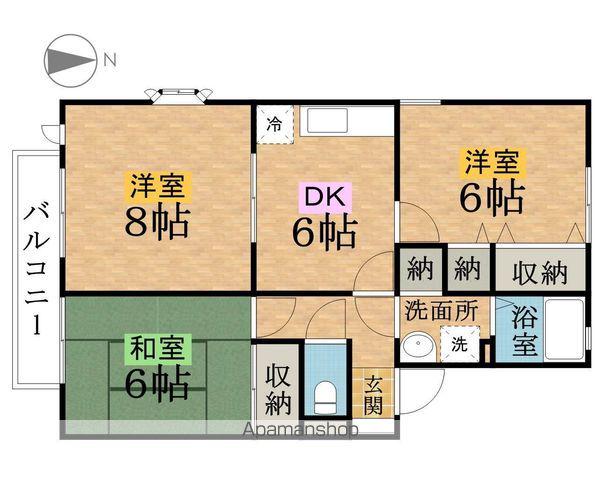 パークサイドM&T(3DK/2階)の間取り写真