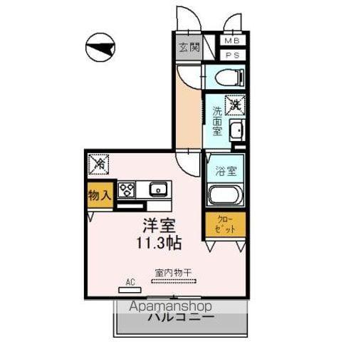 ユートリーⅩ(ワンルーム/3階)の間取り写真