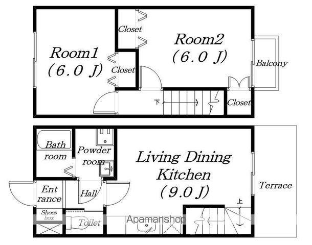 ボナールヴィレッジⅡ(2LDK)の間取り写真