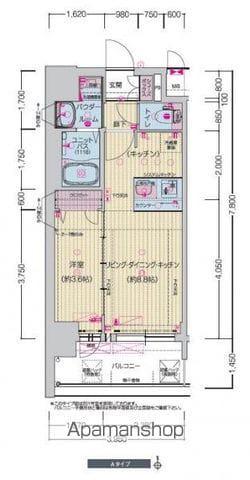 プレサンス千種駅前レイズ(1LDK/13階)の間取り写真