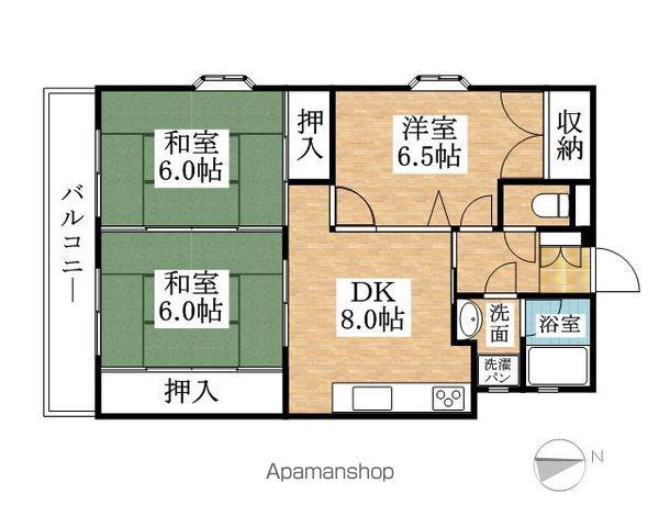 夢ハウス(3DK/1階)の間取り写真
