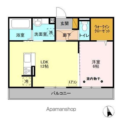 グランベールA(1LDK/2階)の間取り写真