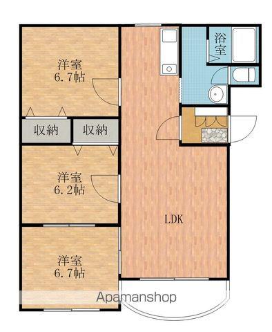セルジェ・東苑(3LDK/2階)の間取り写真