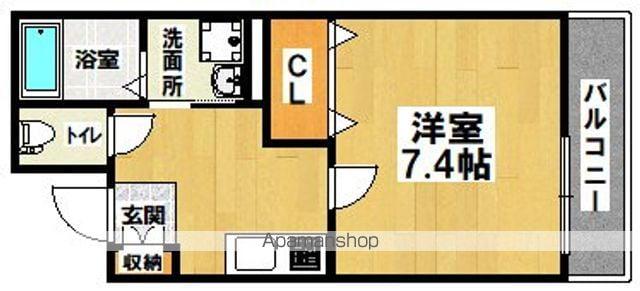 アクアパレス(1K/1階)の間取り写真