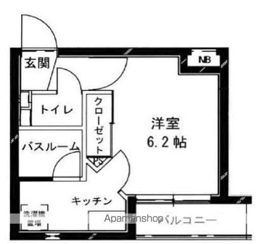インプリミール中野坂上(1K/2階)の間取り写真