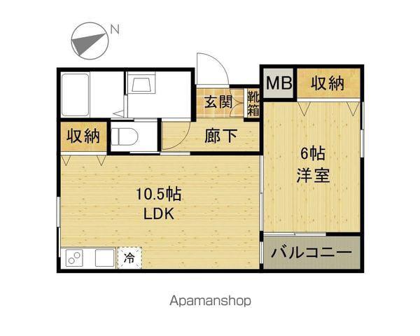 バンブーハウスG(1LDK/2階)の間取り写真