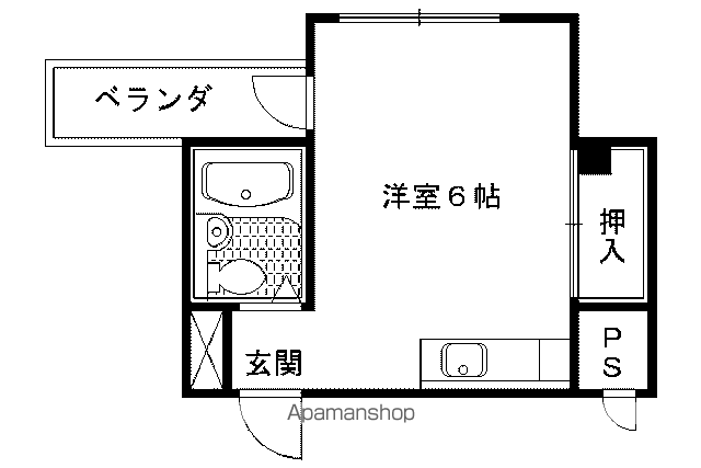 岩倉中大鷺町マンション(ワンルーム/3階)の間取り写真