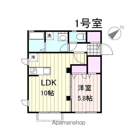 菓子の樹TT(1LDK/2階)の間取り写真