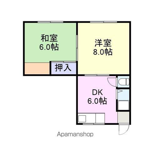 大成ビル(2DK/3階)の間取り写真