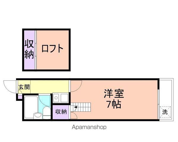 シティパル秋月(1K/2階)の間取り写真