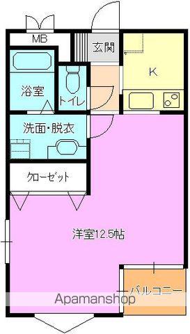 リブファイン青山(1K/2階)の間取り写真
