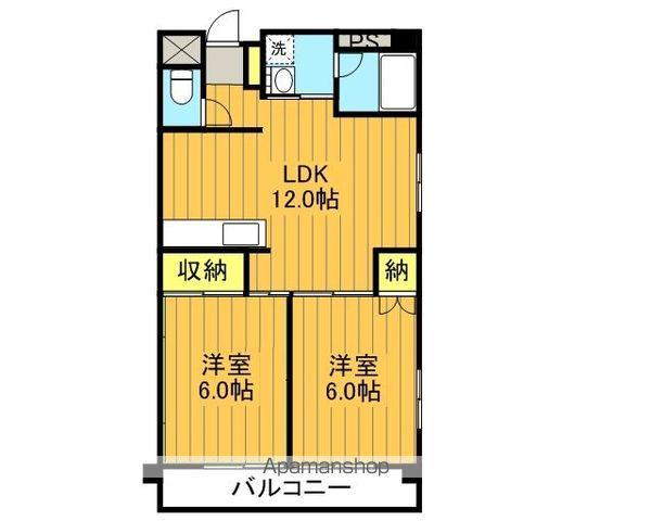 クリエート・ローレル(2LDK/3階)の間取り写真