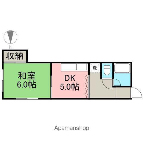 三宝ビル(1DK/2階)の間取り写真