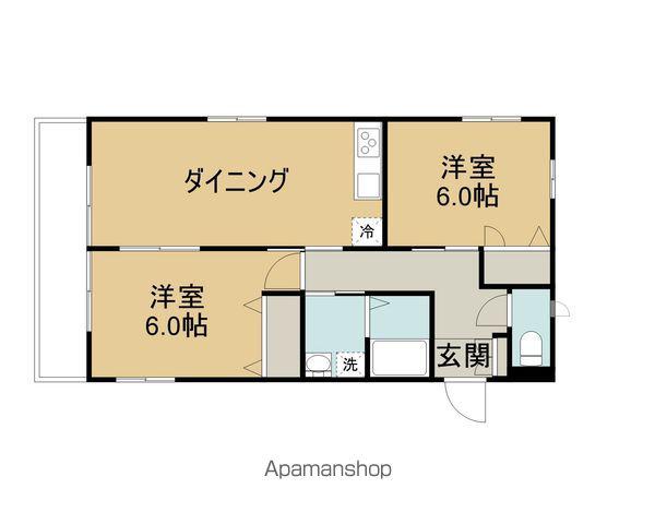 やましたアパート(2LDK/2階)の間取り写真