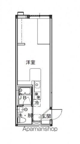 モーリスⅠ(ワンルーム/1階)の間取り写真