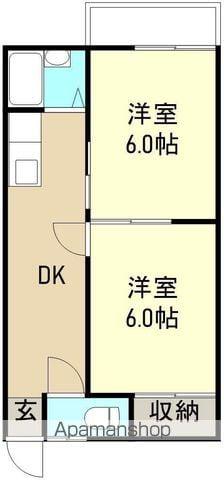 コアコーポA(2DK/2階)の間取り写真
