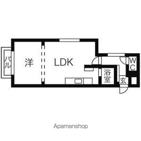 カーサベルデ琴似(1LDK/4階)の間取り写真