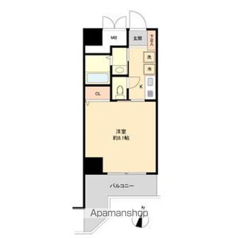 ISM金山(1K/8階)の間取り写真