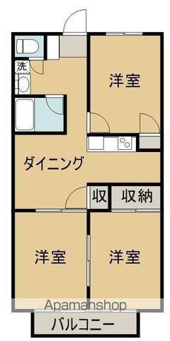 フォブール森藤(3DK/2階)の間取り写真