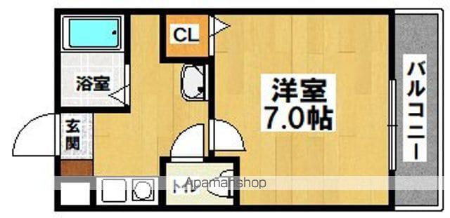 メゾンサイプレスⅡ(1K/3階)の間取り写真