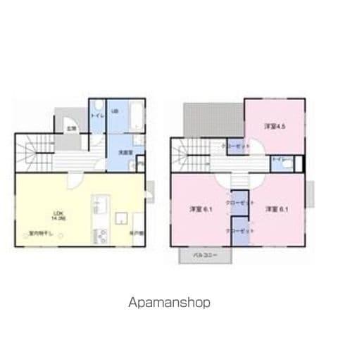 しなの鉄道 御代田駅 徒歩24分 2階建 新築(3LDK)の間取り写真